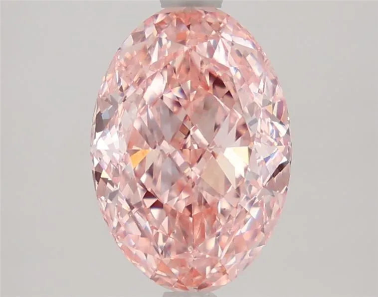 2.57ct Oval Lab Grown Diamond (Colour Fancy Vivid Pink, Clarity VS1, IGI Certified)