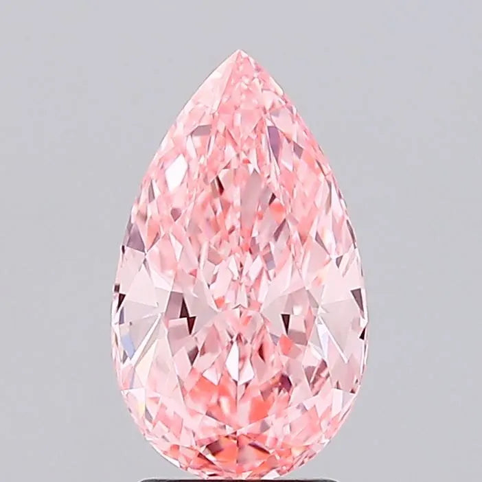 2.57ct Pear Lab Grown Diamond (Colour Fancy Vivid Pink, Clarity VVS2, IGI Certified)