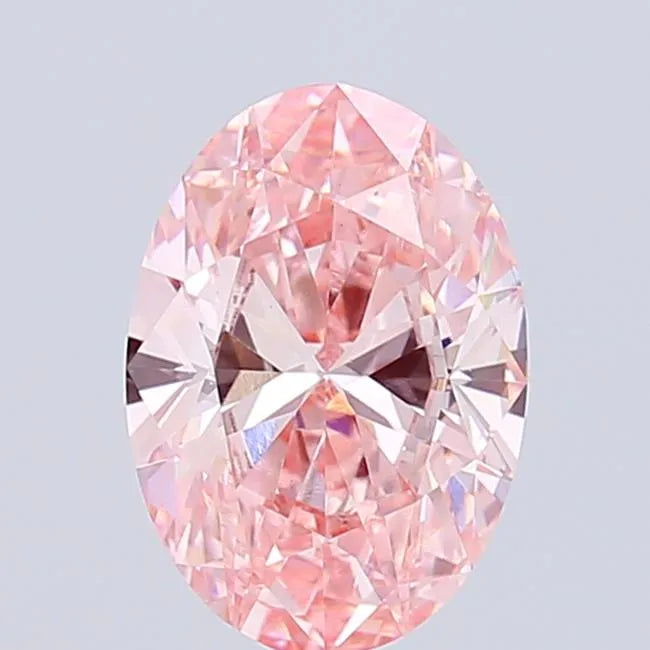 2.58ct Oval Lab Grown Diamond (Colour Fancy Vivid Pink, Clarity VS1, IGI Certified)