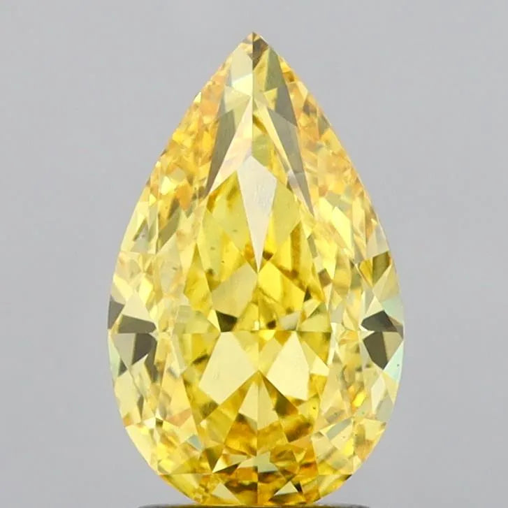 2.58ct Pear Lab Grown Diamond (Colour Fancy Intense Yellow, Clarity VS2, IGI Certified)