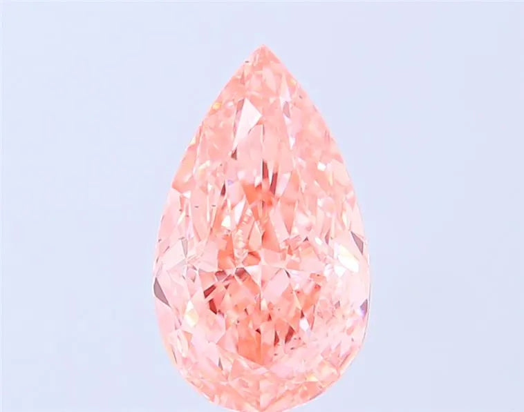 2.58ct Pear Lab Grown Diamond (Colour Fancy Vivid Pink, Clarity VS1, IGI Certified)