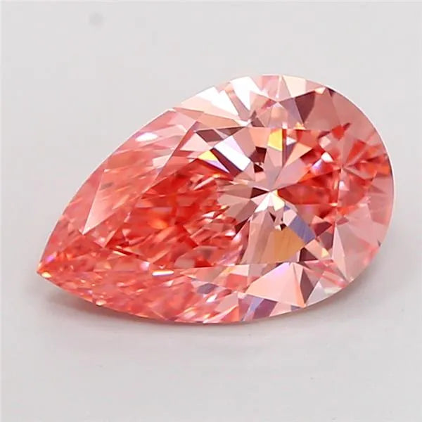 2.58ct Pear Lab Grown Diamond (Colour Fancy Vivid Pink, Clarity VVS2, IGI Certified)