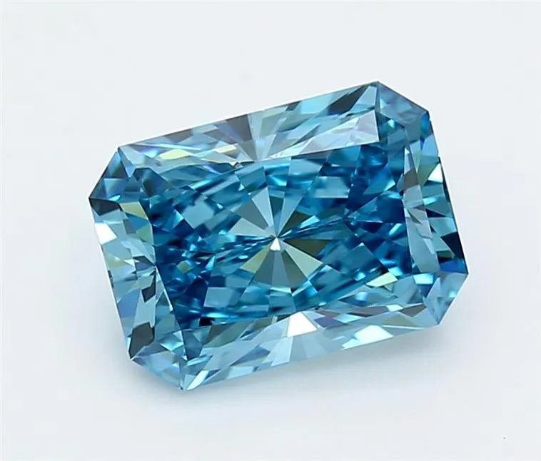 2.58ct Radiant Lab Grown Diamond (Colour Fancy Vivid Blue, Clarity VVS2, IGI Certified)