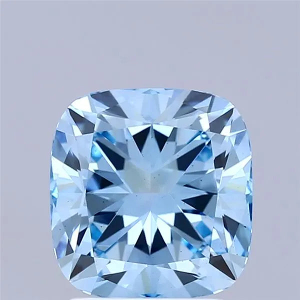 2.59ct Cushion modified Lab Grown Diamond (Colour Fancy Vivid Blue, Clarity VS1, IGI Certified)