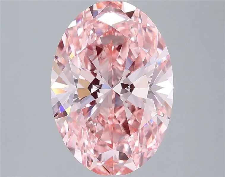 2.59ct Oval Lab Grown Diamond (Colour Fancy Vivid Pink, Clarity VVS2, IGI Certified)