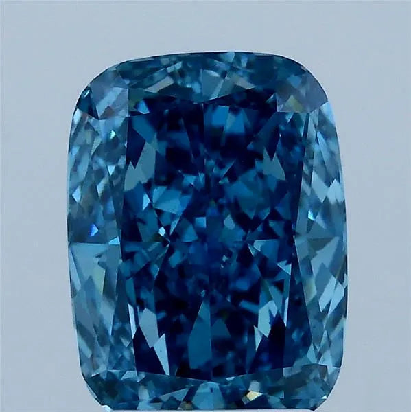 2.61ct Cushion modified Lab Grown Diamond (Colour Fancy Vivid Blue, Clarity VS1, IGI Certified)