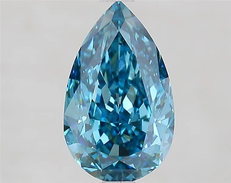 2.61ct Pear Lab Grown Diamond (Colour Fancy Vivid Blue, Clarity VVS2, IGI Certified)