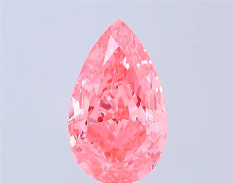 2.63ct Pear Lab Grown Diamond (Colour Fancy Vivid Pink, Clarity VS1, IGI Certified)