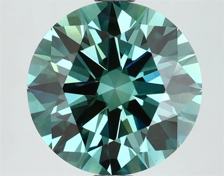 2.63ct Round Lab Grown Diamond (Colour Fancy Vivid Green, Clarity VS1, Cut ID, IGI Certified)