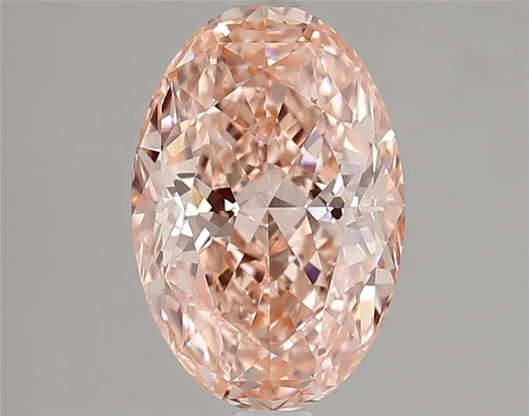 2.64ct Oval Lab Grown Diamond (Colour Fancy Vivid Pink, Clarity VVS2, IGI Certified)