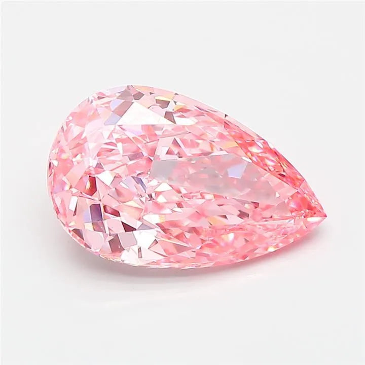 2.67ct Pear Lab Grown Diamond (Colour Fancy Vivid Pink, Clarity VS1, IGI Certified)