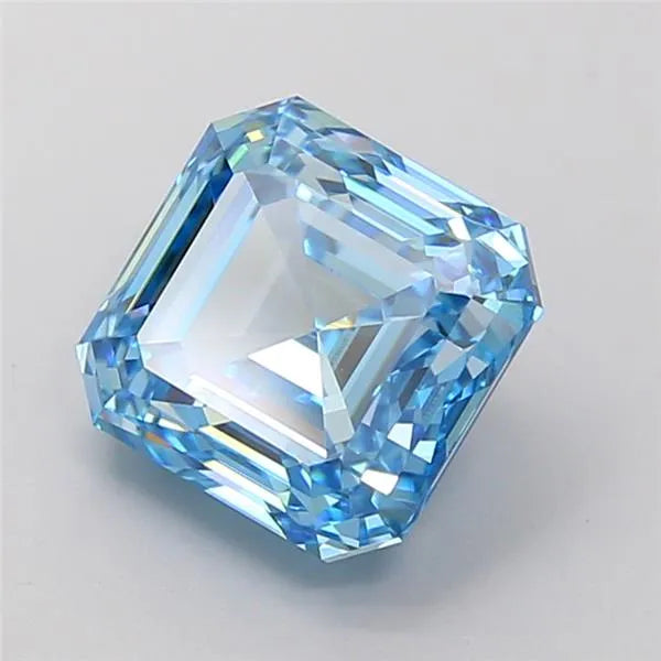 2.68ct Asscher Lab Grown Diamond (Colour Fancy Vivid Blue, Clarity VVS2, IGI Certified)
