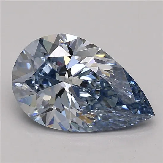2.68ct Pear Lab Grown Diamond (Colour Fancy Intense Blue, Clarity IF, Cut EX, IGI Certified)