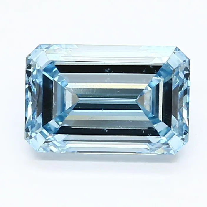 2.70ct Emerald Lab Grown Diamond (Colour Fancy Intense Blue, Clarity VS2, IGI Certified)