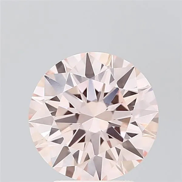 2.70ct Round Lab Grown Diamond (Colour Fancy Light Pink, Clarity VVS2, Cut ID, IGI Certified)