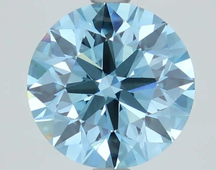 2.70ct Round Lab Grown Diamond (Colour Fancy Vivid Blue, Clarity VS1, Cut ID, IGI Certified)