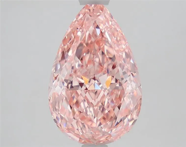 2.71ct Pear Lab Grown Diamond (Colour Fancy Vivid Pink, Clarity VS1, IGI Certified)