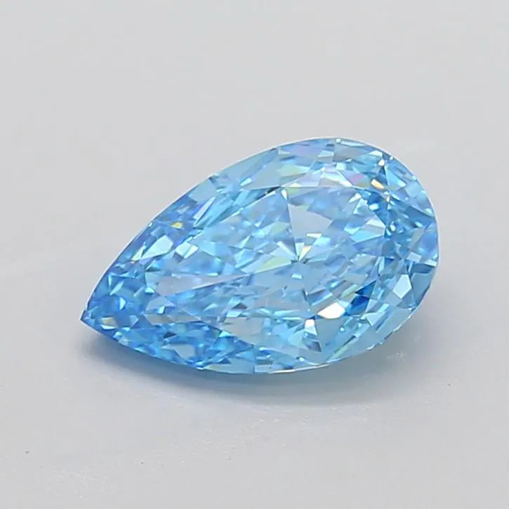2.72ct Pear Lab Grown Diamond (Colour Fancy Vivid Blue, Clarity VVS2, IGI Certified)