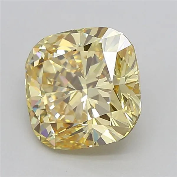 2.74ct Cushion modified Lab Grown Diamond (Colour Fancy Yellow, Clarity VVS2, IGI Certified)