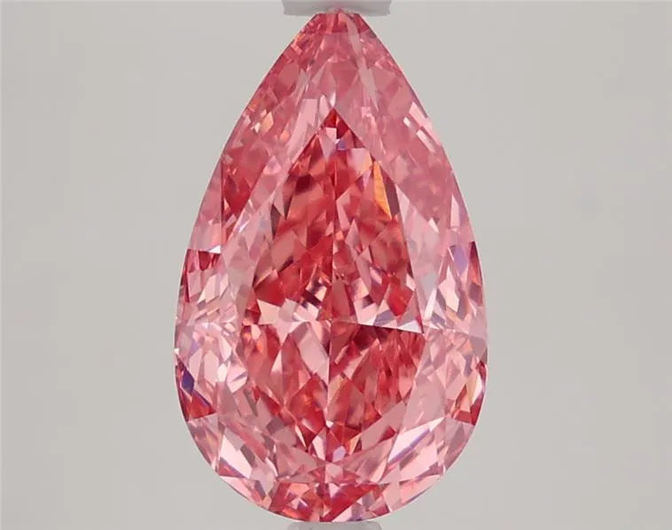 2.75ct Pear Lab Grown Diamond (Colour Fancy Vivid Pink, Clarity VVS2, IGI Certified)