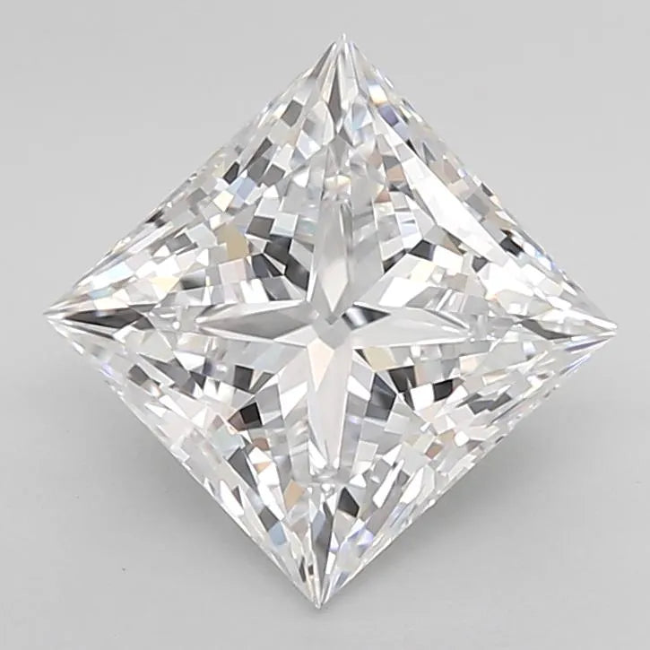 2.76ct Princess Lab Grown Diamond (Colour D, Clarity IF, Cut EX, IGI Certified)