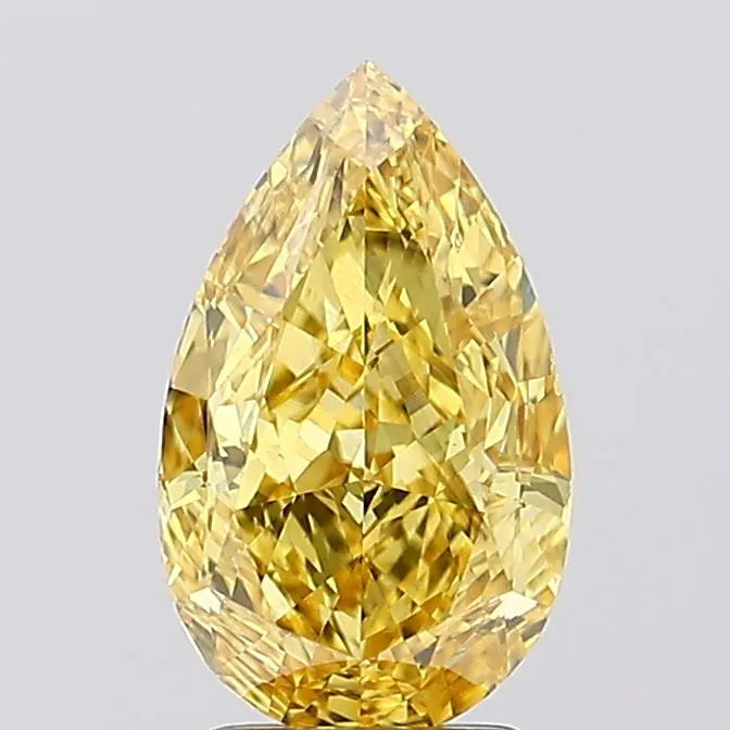 2.79ct Pear Lab Grown Diamond (Colour Fancy Vivid Yellow, Clarity VS2, IGI Certified)