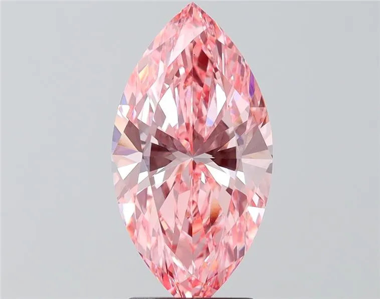 2.81ct Marquise Lab Grown Diamond (Colour Fancy Vivid Pink, Clarity VS1, IGI Certified)