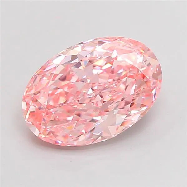 2.81ct Oval Lab Grown Diamond (Colour Fancy Vivid Pink, Clarity VS1, IGI Certified)