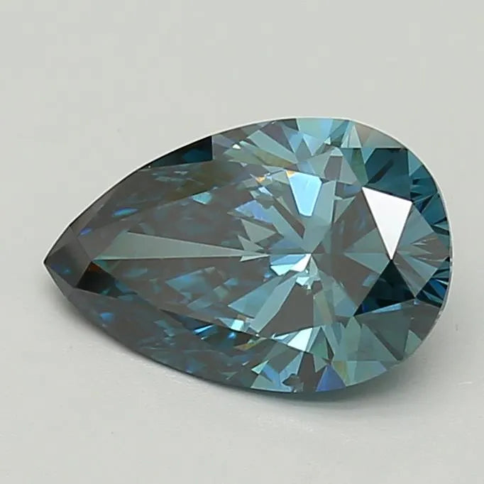 2.81ct Pear Lab Grown Diamond (Colour Fancy Deep Blue, Clarity SI1, IGI Certified)