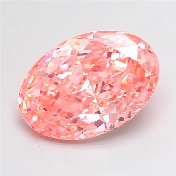 2.82ct Oval Lab Grown Diamond (Colour Fancy Vivid Pink, Clarity VVS2, IGI Certified)