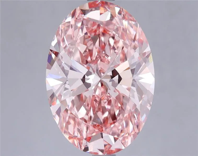 2.83ct Oval Lab Grown Diamond (Colour Fancy Vivid Pink, Clarity VS1, IGI Certified)