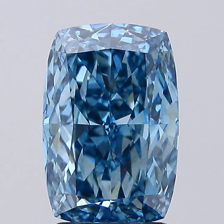 2.84ct Cushion modified Lab Grown Diamond (Colour Fancy Vivid Blue, Clarity VS2, IGI Certified)