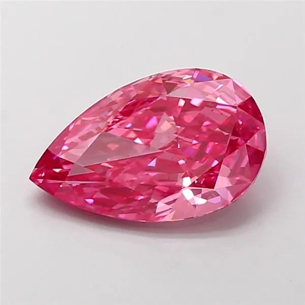 2.84ct Pear Lab Grown Diamond (Colour Fancy Vivid Pink, Clarity SI1, IGI Certified)