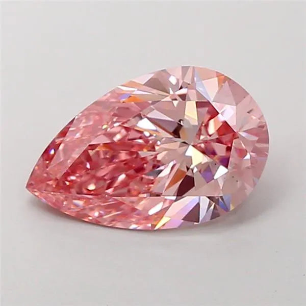 2.85ct Pear Lab Grown Diamond (Colour Fancy Vivid Pink, Clarity VS2, IGI Certified)