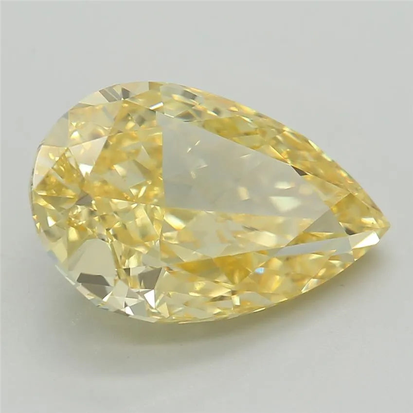 2.86ct Pear Lab Grown Diamond (Colour Fancy Vivid Yellow, Clarity VVS2, IGI Certified)