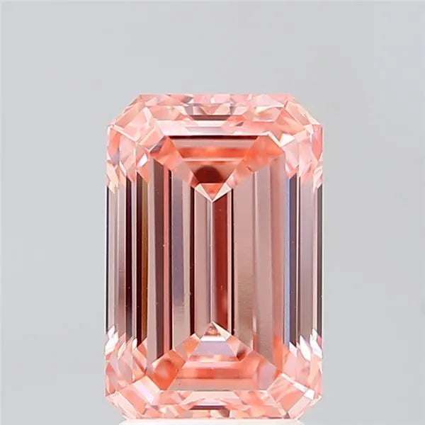 2.90ct Emerald Lab Grown Diamond (Colour Fancy Intense Pink, Clarity VS1, IGI Certified)