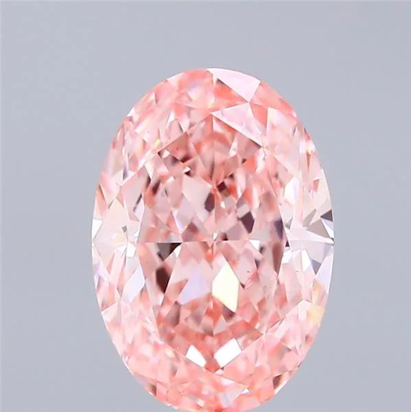 2.90ct Oval Lab Grown Diamond (Colour Fancy Vivid Pink, Clarity VS1, IGI Certified)