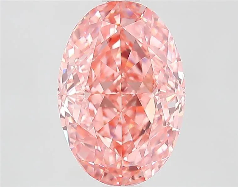 2.90ct Oval Lab Grown Diamond (Colour Fancy Vivid Pink, Clarity VVS2, IGI Certified)
