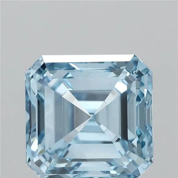 2.91ct Asscher Lab Grown Diamond (Colour Fancy Vivid Blue, Clarity VS1, IGI Certified)