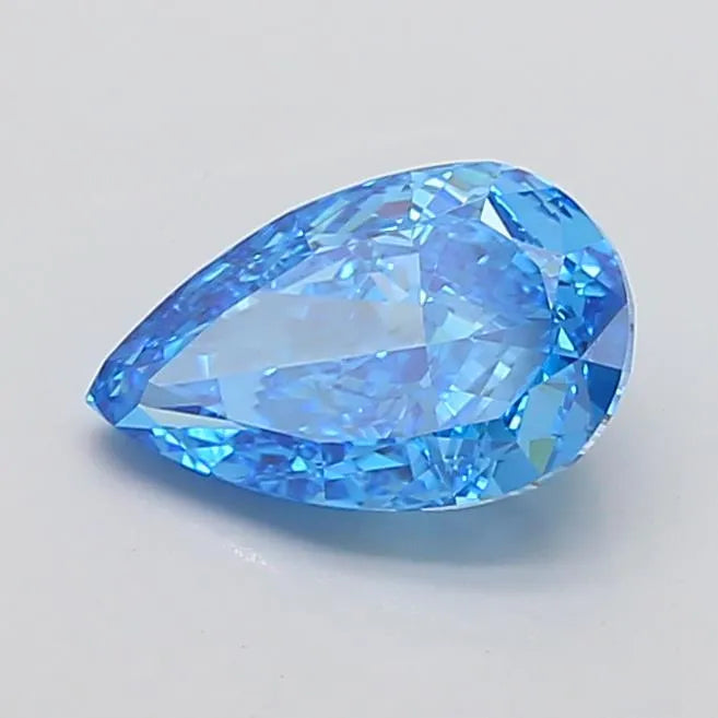 2.91ct Pear Lab Grown Diamond (Colour Fancy Vivid Blue, Clarity VVS2, IGI Certified)