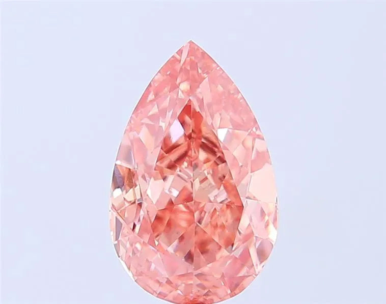 2.92ct Pear Lab Grown Diamond (Colour Fancy Intense Brownish Pink, Clarity VS1, IGI Certified)