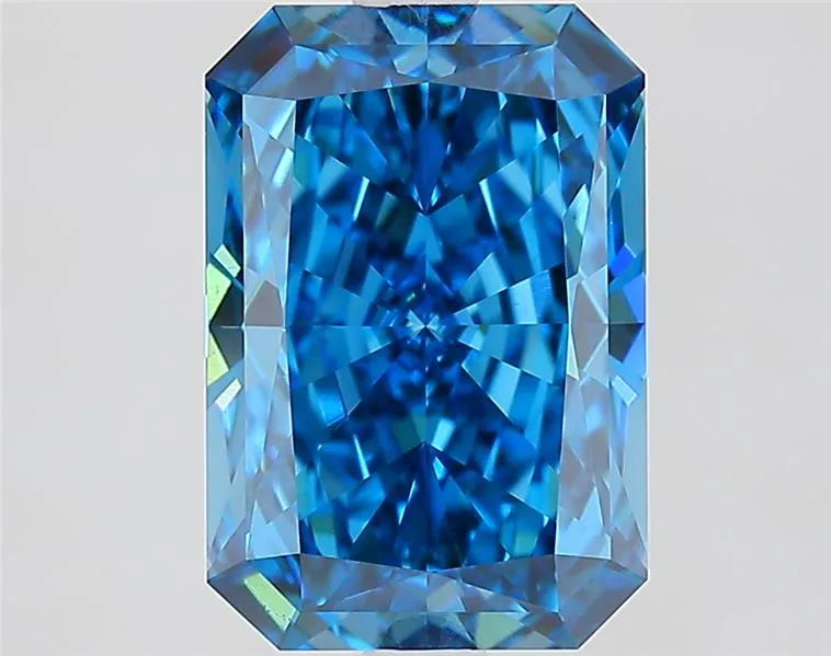 2.92ct Radiant Lab Grown Diamond (Colour Fancy Vivid Blue, Clarity VVS2, IGI Certified)