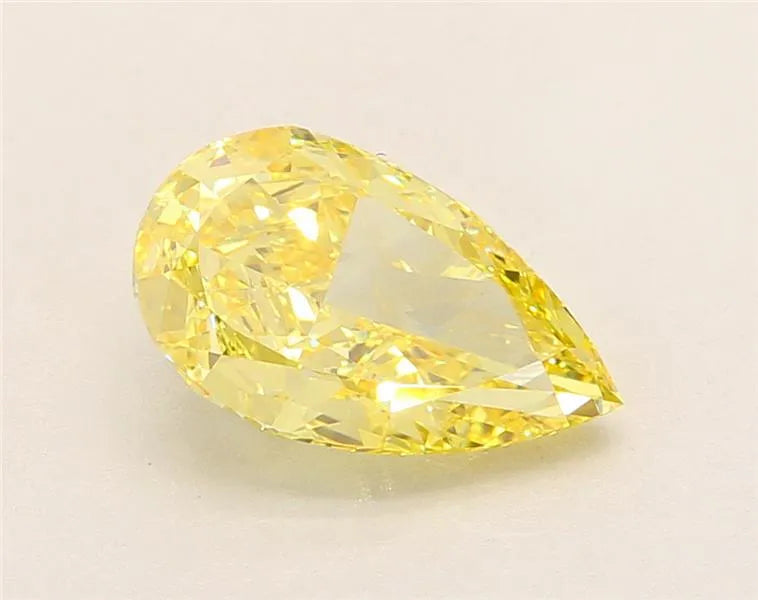 2.94ct Pear Lab Grown Diamond (Colour Fancy Vivid Yellow, Clarity VVS2, IGI Certified)