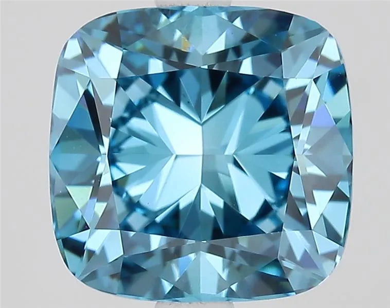 2.95ct Cushion modified Lab Grown Diamond (Colour Fancy Vivid Blue, Clarity VS1, IGI Certified)
