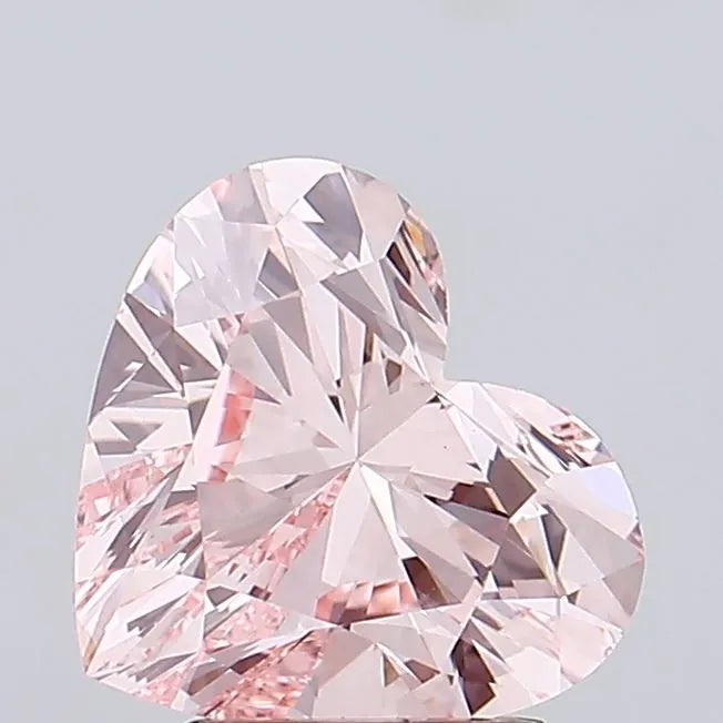 2.97ct Heart Lab Grown Diamond (Colour Fancy Vivid Pink, Clarity VVS2, IGI Certified)