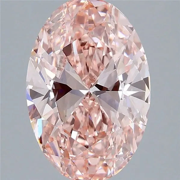 2.98ct Oval Lab Grown Diamond (Colour Fancy Vivid Pink, Clarity VS1, IGI Certified)