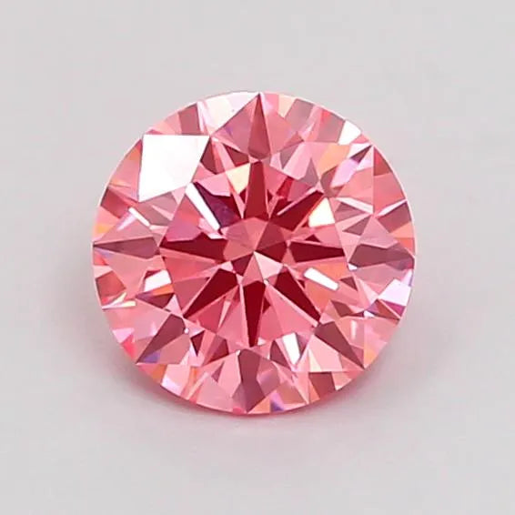 0.81ct Round Lab Grown Diamond (Colour Fancy Vivid Pink, Clarity VS1, Cut ID, IGI Certified)