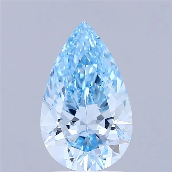 1.51ct Pear Lab Grown Diamond (Colour Fancy Vivid Blue, Clarity VS1, IGI Certified)
