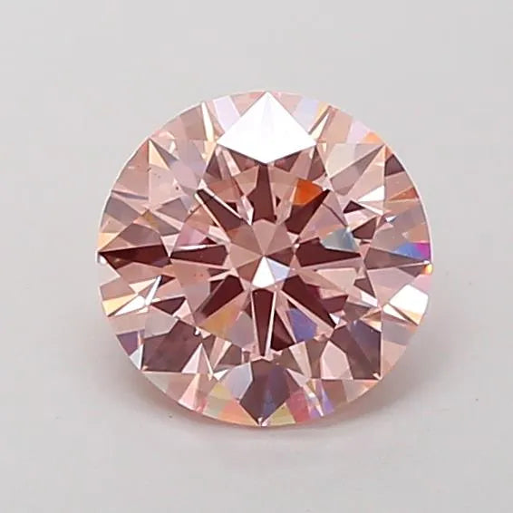 2.00ct Round Lab Grown Diamond (Colour Fancy Intense Pink, Clarity VS2, Cut EX, IGI Certified)