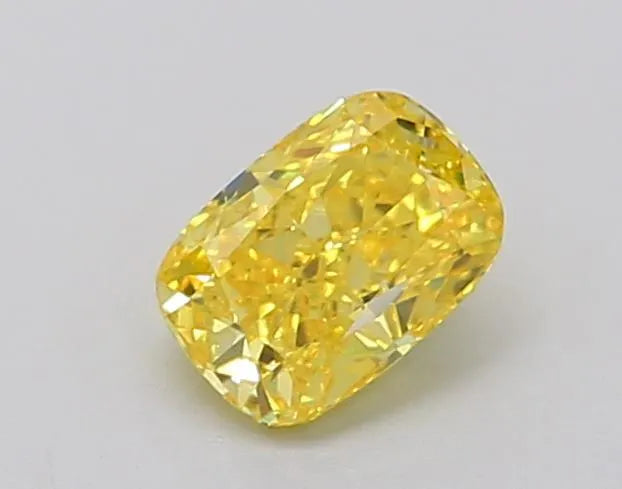 0.46ct Cushion brilliant Lab Grown Diamond (Colour Fancy Vivid Yellow, Clarity VVS2, IGI Certified)